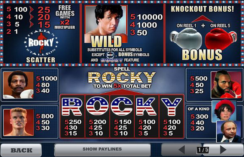 Rocky играть бесплатно